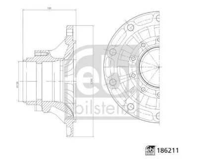 Маточина колеса задн FEBI BILSTEIN 186211