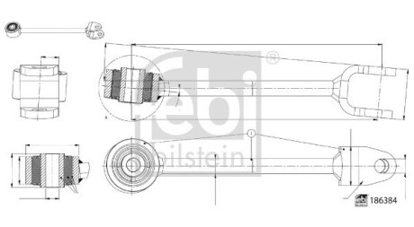 Тяга стабілізатора FEBI BILSTEIN 186384