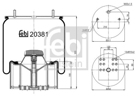 Подушка амортизуюча FEBI BILSTEIN 20381