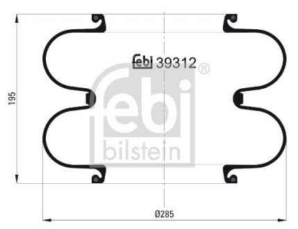 Пневморесора 608 N FEBI BILSTEIN 39312 (фото 1)