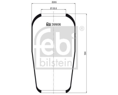 Пневморесора 838 N FEBI BILSTEIN 39906 (фото 1)