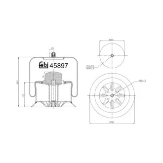 Подушка амортизуюча FEBI BILSTEIN 45897