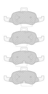 Комплект гальмівних колодок передн, AUDI TT 2.0/2.0D 07.14- FERODO FDB4996