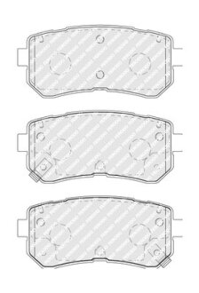 Комплект гальмівних колодок задн (з комплектуючими), HYUNDAI CRETA, KONA, KONA/SUV, SONATA VII KIA OPTIMA, PICANTO II, SOUL II 1.0-2.4 05.11- FERODO FDB5066