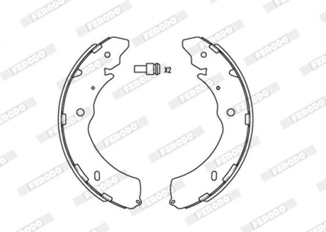 Тормозные колодки, барабанные FERODO FSB4052
