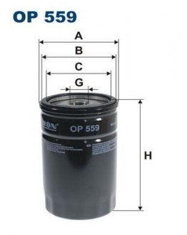 Фильтр масляный двигателя (применимость bmw) FILTRON OP559 (фото 1)