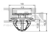 Кліпса кріплення (затискач) Fischer Automotive One (FA1) 11-40045.10 (фото 2)