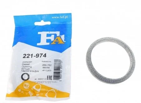 Прокладка выпускной системы (74,2x89x11,2) Renault 19 1.4 / 1.7 / 1.8 88-97 Fischer Automotive One (FA1) 221-974