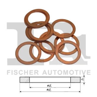 Ущільнювальне кільце (мат. мідь) 21*27*2 мм Fischer Automotive One (FA1) 260150010 (фото 1)
