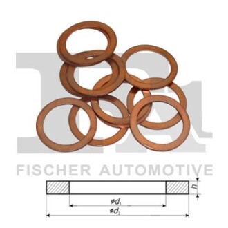 (100шт) Шайба мідна 6x12x1мм Fischer Automotive One (FA1) 507.870.100 (фото 1)