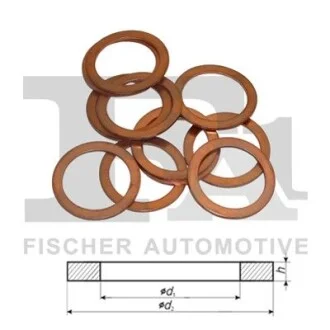 (100шт) Шайба мідна 6x12x1мм Fischer Automotive One (FA1) 507.870.100
