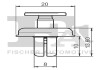 Кліпса кріплення (затискач) Fischer Automotive One (FA1) 74-20002.5 (фото 2)