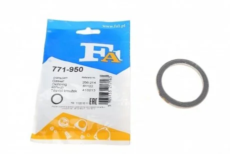 Прокладка выпускной системы Mazda 323, 626 V Suzuki Baleno, Wagon R + Toyota Avensis, Hilux, Picnic, Rav 4 Fischer Automotive One (FA1) 771-950