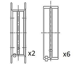 Вкладыши коренные +0.50 Opel 1.0 16V X10XE / Z10XE Fischer Automotive One (FA1) BM1016-050 (фото 1)