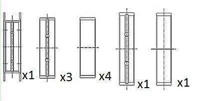 Вкладыши коренные (+0.50) Ford Tranzit 2.0DTI /2.4DTI 02- Fischer Automotive One (FA1) BM1020-050