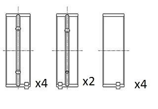 Вкладиші корінні (.010 ") Ford 1.8D / TD / Tdci Fischer Automotive One (FA1) BM1043-010