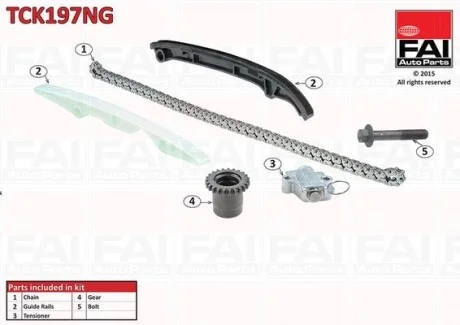 Комплект цепи ГРМ Fiat 500 / Ypsilon 0.9 Twinpair 10- Fischer Automotive One (FA1) TCK197NG