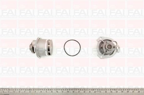 Водяная помпа Opel Astra / Vectra X20DTH / Y20DTH Fischer Automotive One (FA1) WP6167 (фото 1)