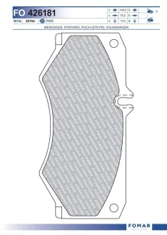 Колодки гальмівні дискові FOMAR FO 426181