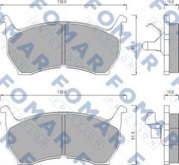 Колодки тормозные дисковые FOMAR FO 438781 (фото 1)