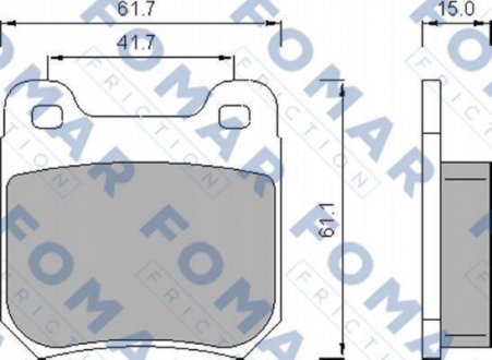 Колодки тормозные дисковые FOMAR FO 478781 (фото 1)