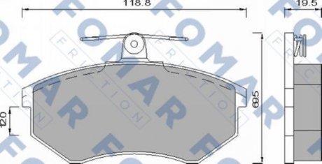 Колодки тормозные дисковые FOMAR FO 488581 (фото 1)