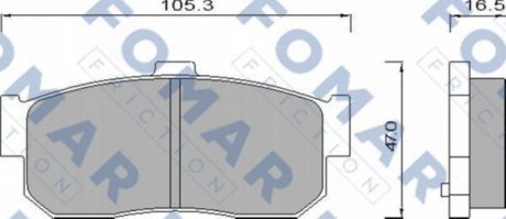 Колодки тормозные дисковые FOMAR FO 488981 (фото 1)