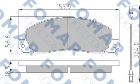 Колодки тормозные дисковые FOMAR FO 499681 (фото 1)