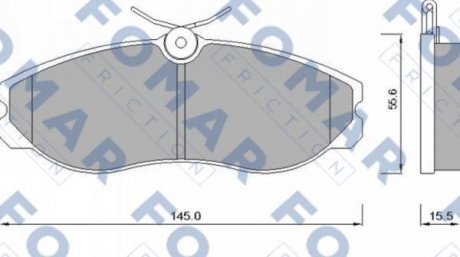 Колодки тормозные дисковые FOMAR FO 624081 (фото 1)