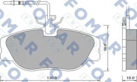 Колодки гальмівні дискові FOMAR FO 629081 (фото 1)