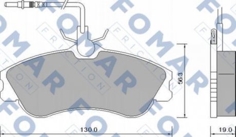 Колодки тормозные дисковые FOMAR FO 642681 (фото 1)