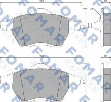 Колодки тормозные дисковые FOMAR FO 647981 (фото 1)