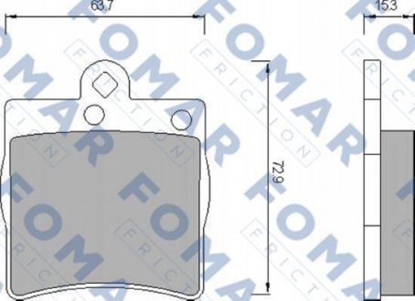 Колодки тормозные дисковые FOMAR FO 653581 (фото 1)