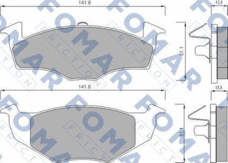 Колодки тормозные дисковые FOMAR FO 682581 (фото 1)