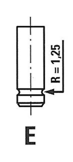 Клапан впускний OPEL 3698 / SCR IN FRECCIA R3698SCR (фото 1)