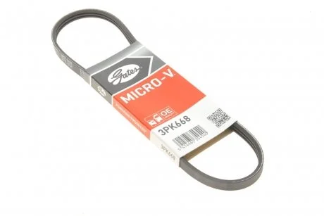 Ремень приводной поликлиновый Gates 3PK668