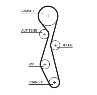 Ремень ГРМ Citroen / Fiat / Ford / Peugeot 2.2HDI 06- Gates 5633XS