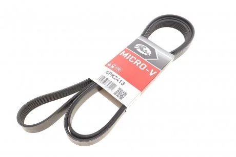 Ремінь генератора (для santa fe 10-12 2.2tdi) Gates 6PK2413