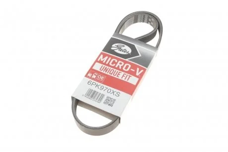 Пас приводной с длиной окружности более 60 см, но не более 180см Gates 6PK970XS