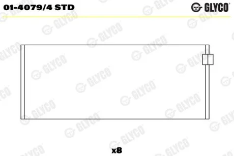 Шатунний підшипник Glyco 01-4079/4 STD