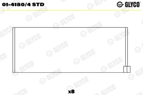 Шатунний підшипник Glyco 01-4180/4 STD