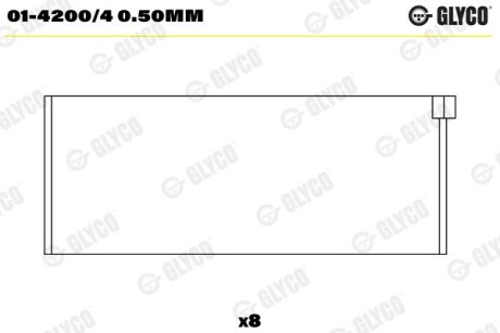 Шатунный подшипник Glyco 01-4200/4 0.50MM