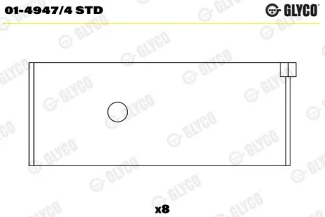 Шатунний підшипник Glyco 01-4947/4 STD