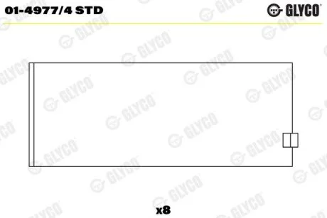 Вкладиші шатунні, комплект (Wymiar standardowy [STD]) RVI MASCOTT NISSAN CABSTAR, INTERSTAR, NT400 CABSTAR, PATROL GR V, TERRANO II, ATLEON, NT500 OPEL MOVANO A RENAULT MASTER II 3.0D 10.97- Glyco 0149774STD