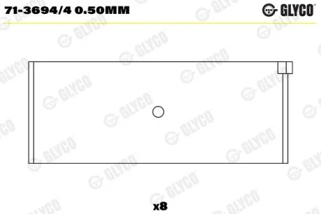Шатунный подшипник Glyco 71-3694/4 0.50MM