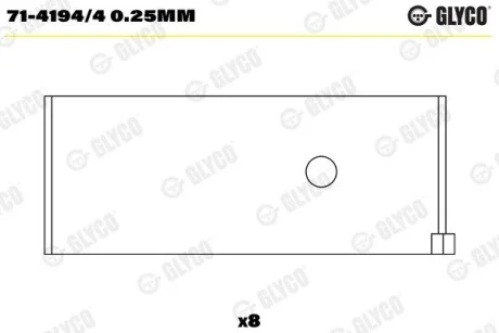 Шатунний підшипник Glyco 71-4194/4 0.25MM