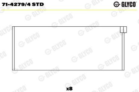 Шатунний підшипник Glyco 71-4279/4 STD