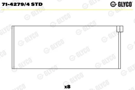Шатунный подшипник Glyco 71-4279/4 STD
