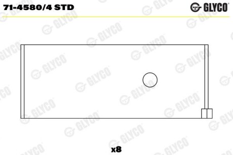 Шатунный подшипник Glyco 71-4580/4 STD