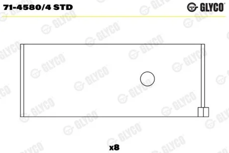 Шатунний підшипник Glyco 71-4580/4 STD